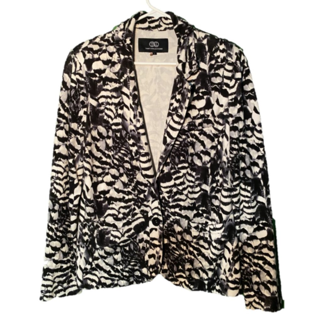 Feather Print Blazer